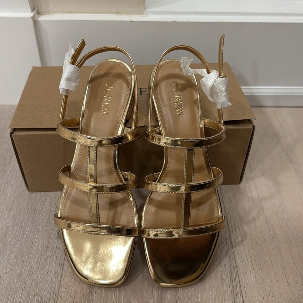 J. Crew Gold Women's Sandals - Picture 4 of 5
